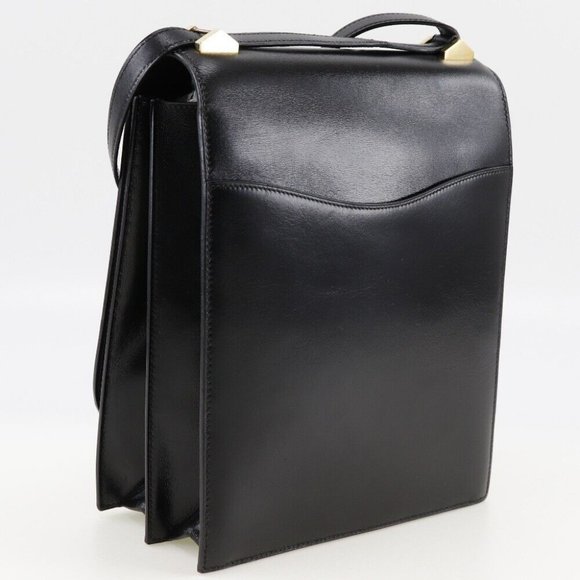 HERMES Chianti Shoulder Bag one belt vintage Black / Gold Hardware Box sca... - Picture 3 of 16